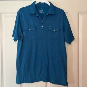 KÜHL men’s Icelandr blue polo athletic shirt. Size L.